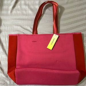 Summersalt‎ Red and Pink Neoprene Beach Tote